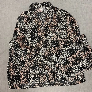Victoria’s Secret 2-teiliges Damen Pyjama Set Gr. XXL schwarz mit rosa Blumen - Bild 1 von 16