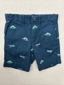 J.Crew Crewcuts BOYS GRAMERCY COTTON DINO SHORT, Size 4, imperial Blue Green - Picture 1 of 5