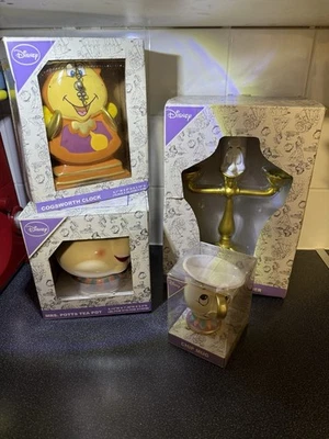 Disney Primark Beauty And The Beast Lumiere Cogsworth Mrs Potts & Chip Boxed - Image 1 of 4