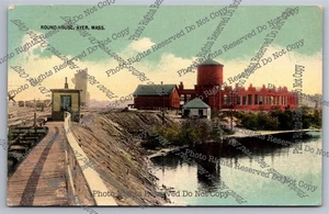 Antike Postkarte 1912 Lokomotive Round House Ayer Massachusetts  - Bild 1 von 14