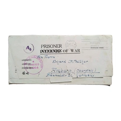 Kriegsgefangenenpost aus Fort Teno Oklahoma USA POW 1943 mit Zensur und Inhalt  - Bild 1 von 2