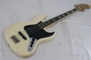 Used 1981 Greco JB500 White MIJ Vintage '75 Jazz Bass Block Inlays 4.6kg - Picture 1 of 10