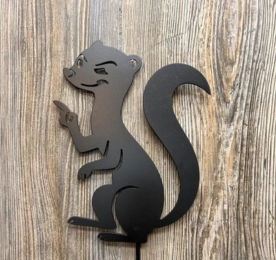 Sneaky Weasel – Black Metal Garden Stake | Cabin Yard Art - Image 1 of 4