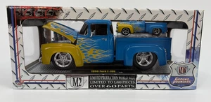 M2 Ground Pounders 1956 Ford F-10 Pickup Blue / Yellow Limited Production 1:24 - Picture 1 of 7