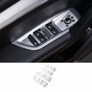 For Audi Q5 2018-2020 2023 ABS Matte Silver Window Lift Panel Switch Cover Trim - Picture 1 of 8
