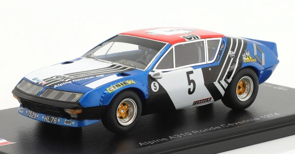 1/43 ALPINE RENAULT A310 COUPE #5 RONDE CEVENOLE (1974) J.P.NICOLAS SPARK - Immagine 1 di 1
