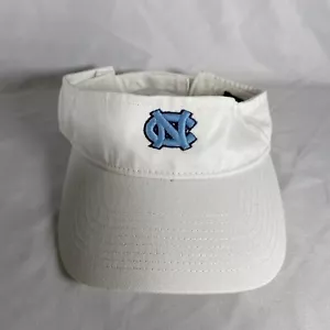 UNC North Carolina Tar Heels Visor Hat Cap Carolina White Adjustable Legacy - Picture 1 of 5