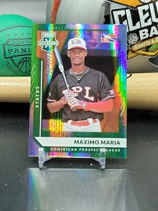 2021 Panini Elite Extra Edition Status Green /499 Maximo Maria #185 - Picture 1 of 2