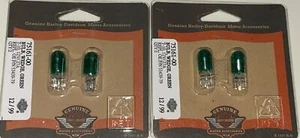 75161-00 HARLEY-DAVIDSON GREEN BULB WEDGE T-10 12V .27A REPLACES 53439-79 NOS - Picture 1 of 1