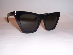 NUEVAS GAFAS DE SOL SAINT LAURENT SL214 KATE 001 NEGRAS/GRIS AUTÉNTICAS 214 - Imagen 1 de 7