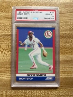 1991 Score Superstars Ozzie Smith #18 PSA 10 Gem Mint *pop 4 - Image 1 of 3