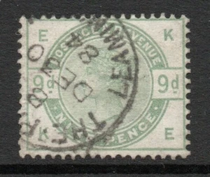 Great Britain 1883 9d Dull green SG 195 Fine used. (R1564) - Picture 1 of 2