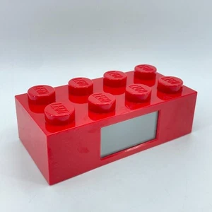 LEGO Block Alarm Clock Red by Clic Time Digital 2010 Bedroom Office TESTED Works - Picture 1 of 13
