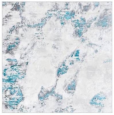 Safavieh Amelia GREY / TURQUOISE 3' X 3' Square Area Rug - ALA232H-3SQ - Image 1 of 3