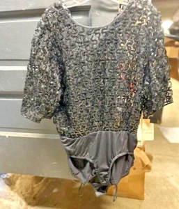 Größe 2X, Neu mit Etikett LRothschild for LiliAnn Body schwarz Pailletten - Vintage - Bild 1 von 9