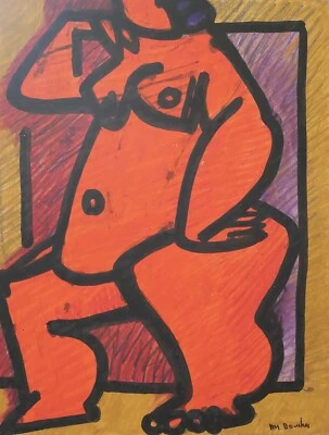 Alain Michel Boucher - Original Painting - Gouache - The Nude 10 - Image 1 of 4