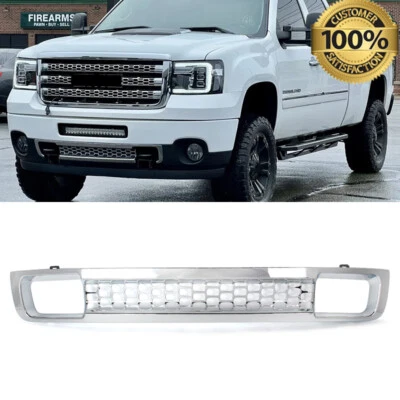 Front Bumper Lower Grille Chrome For 2011-2014 GMC Sierra 2500HD 3500 HD Denali Foto 1 de 4