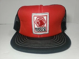 Vtg Matco Tools Hat Baseball Cap Trucker Snapback Black Mesh Made in USA - Picture 1 of 7