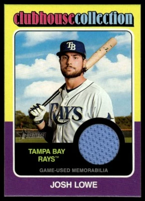 2024 Topps Heritage Clubhouse Collection Relics Josh Lowe Tampa Bay Rays - Image 1 of 2