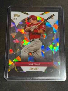 2025 Topps Welcome to the Club "3X MVP" /3 #7 Mike Trout Cracked Ice Foil - Picture 1 of 2