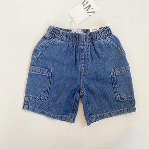 NWT ZARA GIRL sz6 CARGO DENIM SHORTS -$22.90 - Picture 1 of 6