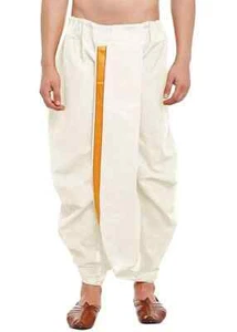 Men Elastic Readymade Ready To Wear Dhoti For Men Comfortable Pre-stitched Dhoti - Picture 1 of 5