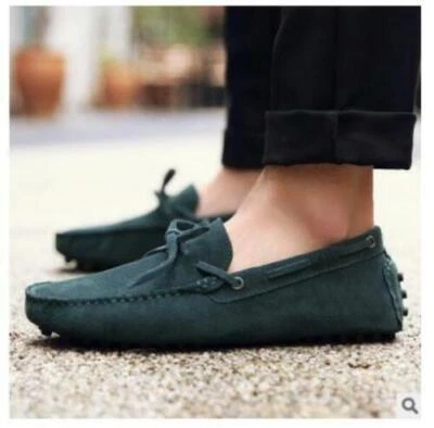 Nuevo Mocasín Mocasín Informal Para Hombres Sin Cordones Cómodo Gamuza Barcos Zapatos para Conducir D Foto 1 de 4