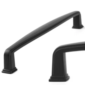 *10 Pack* Koofizo Cabinet Hardware Flat / Matte Black Pulls - #1817-160-fb10 - Picture 1 of 3