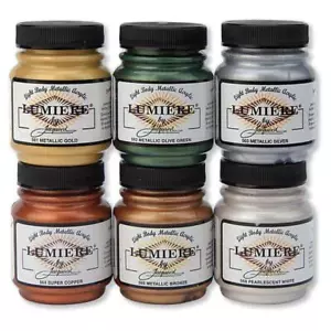 Jacquard Lumiere Acrylfarbe für Stoffe 6 Farben Set (JAC5000) - Bild 1 von 1
