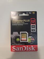 SanDisk Extreme PLUS 256GB SD Memory Card Speed Up To 190MB (CP1005947) - Sealed