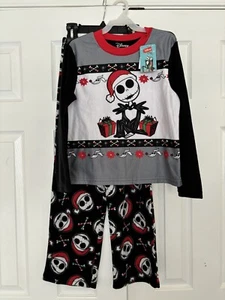 2020 DISNEY'S Nightmare Before Christmas Fleece Holiday Pajamas Boys Girls 12 - Picture 1 of 4