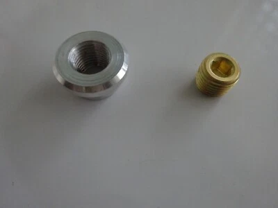 Aluminum Bung Drain Plug w/Brass Plug Pontoon Boat Vessel Gas Tank Oil Tank - Image 1 of 4