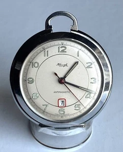 1950s Kienzle 7J Serial 147172 Pocket Watch W/Stand Not Working For Parts/Repair - Picture 1 of 17