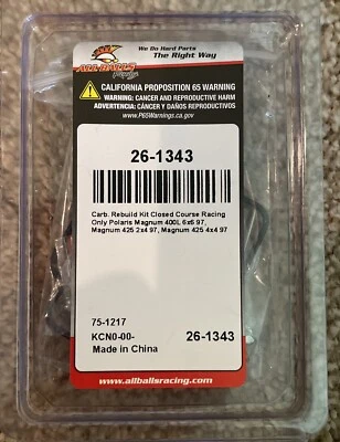 Kit de reconstrucción de carburador All Balls 26-1343 para Polaris Magnum 425 2x4 97 Foto 1 de 2
