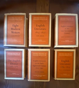 Oxford History of English Literature Lot of 6 Clarendon Press Hardcovers w/DJ - Picture 1 of 15