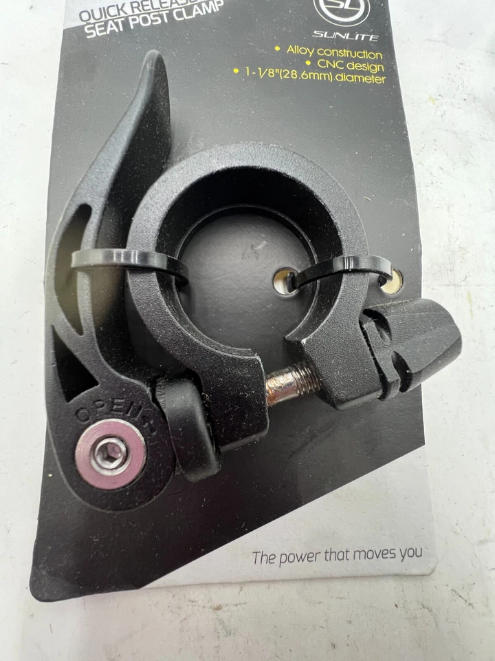 Abrazadera de cuello de carpeta de tija de sillín de liberación rápida negra 28,6 mm (1 1/8") 51722 Foto 1 de 4