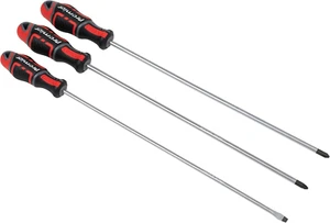 Sealey Premier 3-teiliges extra langes Schraubendreher-Set 300 mm magnetische Spitzen Profi-Tools - Bild 1 von 3