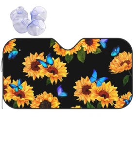 Car Windshield Sun Shade, Car Sun Shade for Trucks SUV Car Front Sun Visor Bloc - Picture 1 of 7