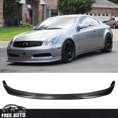 Se adapta a 03-06 Infiniti G35 cupé estilo NS parachoques delantero labio sin pintar negro PU Foto 1 de 4