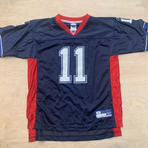 Deadstock Drew Bledsoe #11 Buffalo Bills Reebok NFL Jersey YOUTH XL 18/20 NOS Cover
