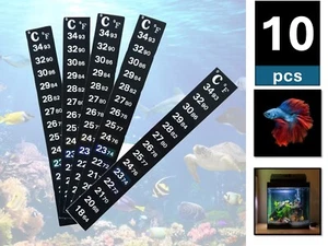 10 PCS Liquid Crystal Thermometer Stickers - Accurate Temp Monitoring - Picture 1 of 3