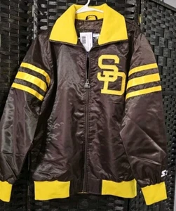 NWT Starter San Diego Padres Jacket  Size Medium MLB Coop Captain Ill Brown - Picture 1 of 4