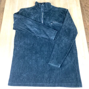 VTG Lauren Ralph Lauren Corduroy Quarter Zip Black Pullover Woman’s Size S - Picture 1 of 7