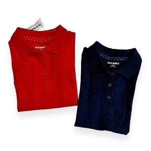 NEW Old Navy Navy & Red Polo Tops - Picture 1 of 9