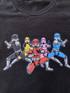 Stormtroopers Power Ranger mashup XL Black T Shirt-Hard To Find Preowned - Picture 1 of 6
