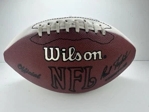 Wilson Official NFL Football Paul Tagliabue White Panel Patriots Drew Bledsoe - Picture 1 of 3