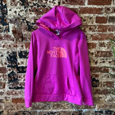 North Face Womens Large Pink logo Hoodie Sweatshirt Pullover Outdoor - Image 1 of 4