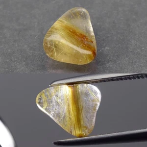 💎 1.11ct Polished Rough Natural Golden Needles Rutile Quartz - Brazil Gemstone - Picture 1 of 6