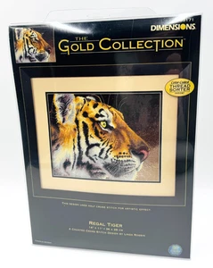 Dimensions Gold Collection Regal Tiger Cross Stitch Kit 14x11 BRAND NEW 35171 - Picture 1 of 10