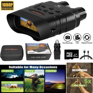 GTMEDIA FHD 1080P 5X Night Vision Goggles Binoculars LCD Screen Infrared Camera - Picture 1 of 16